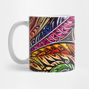 Discover Aotearoa's Cultural Tapestry: Authentic Maori Art in Vibrant Illustrations Mug